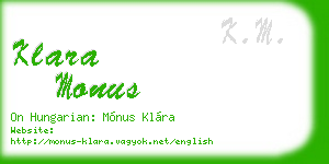 klara monus business card